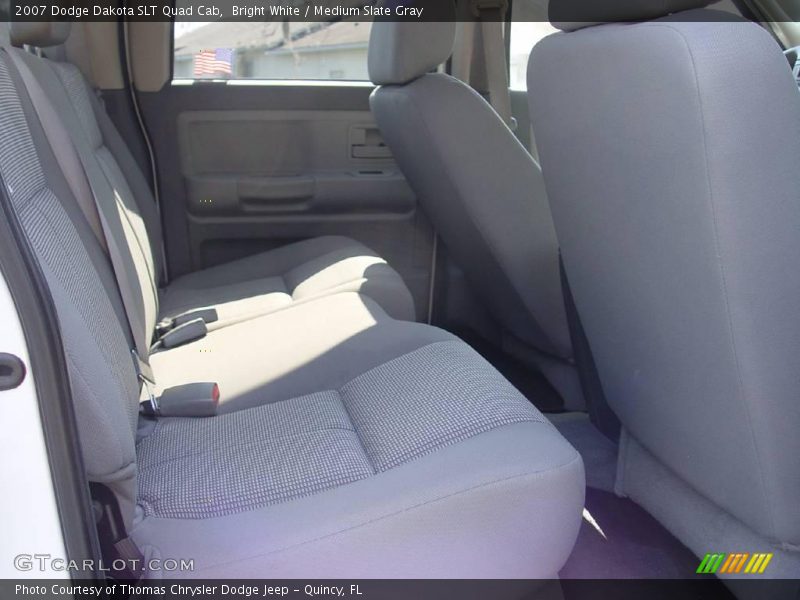 Bright White / Medium Slate Gray 2007 Dodge Dakota SLT Quad Cab