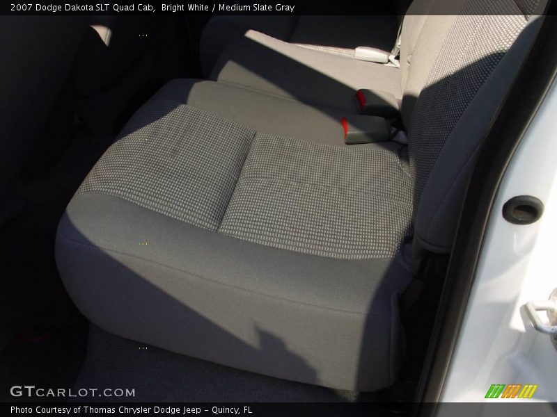 Bright White / Medium Slate Gray 2007 Dodge Dakota SLT Quad Cab