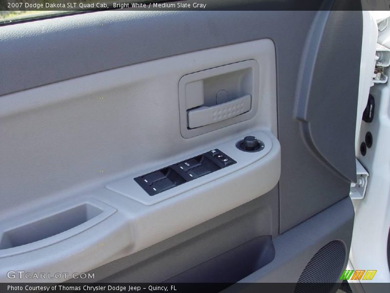 Bright White / Medium Slate Gray 2007 Dodge Dakota SLT Quad Cab
