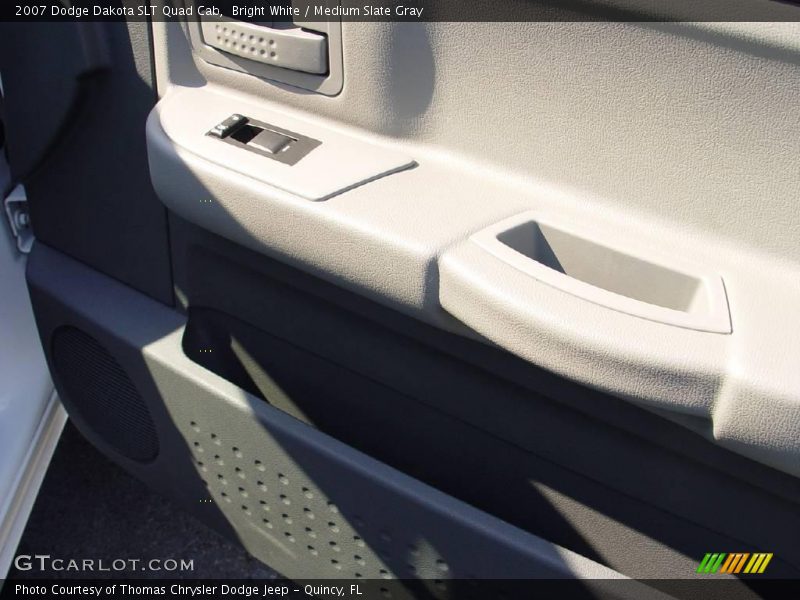 Bright White / Medium Slate Gray 2007 Dodge Dakota SLT Quad Cab