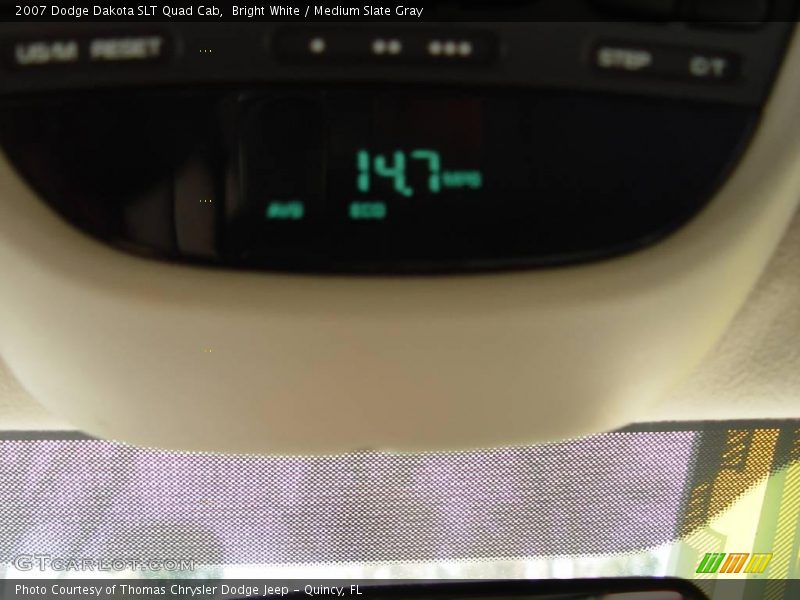 Bright White / Medium Slate Gray 2007 Dodge Dakota SLT Quad Cab