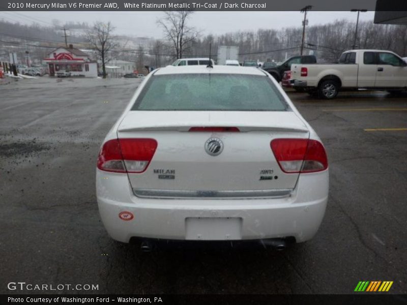 White Platinum Metallic Tri-Coat / Dark Charcoal 2010 Mercury Milan V6 Premier AWD