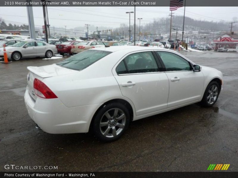 White Platinum Metallic Tri-Coat / Dark Charcoal 2010 Mercury Milan V6 Premier AWD
