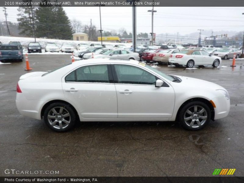 White Platinum Metallic Tri-Coat / Dark Charcoal 2010 Mercury Milan V6 Premier AWD