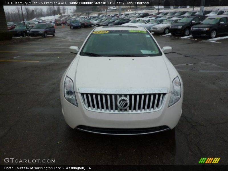 White Platinum Metallic Tri-Coat / Dark Charcoal 2010 Mercury Milan V6 Premier AWD