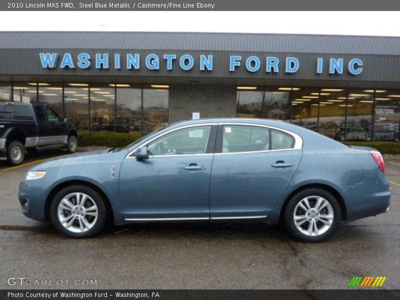 Steel Blue Metallic / Cashmere/Fine Line Ebony 2010 Lincoln MKS FWD