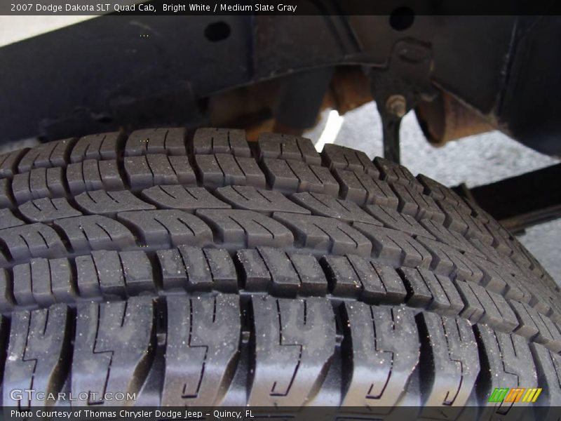 Bright White / Medium Slate Gray 2007 Dodge Dakota SLT Quad Cab