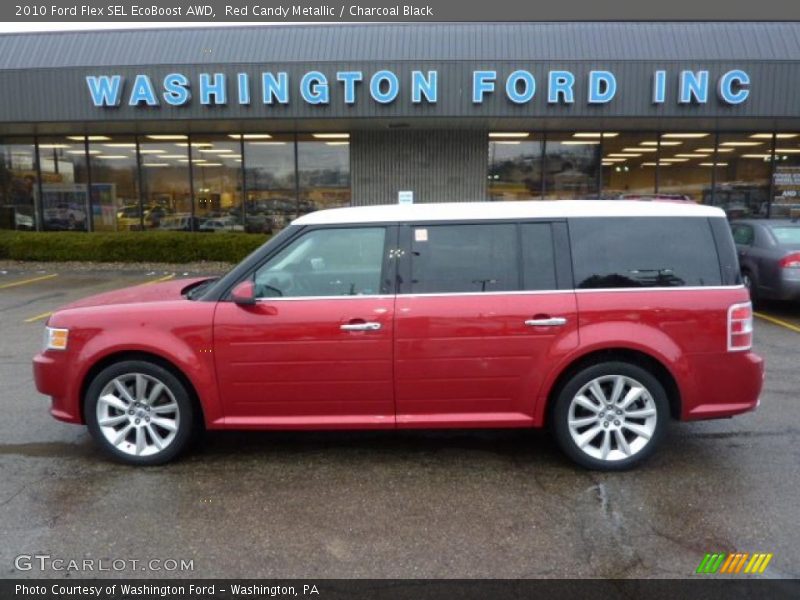 Red Candy Metallic / Charcoal Black 2010 Ford Flex SEL EcoBoost AWD