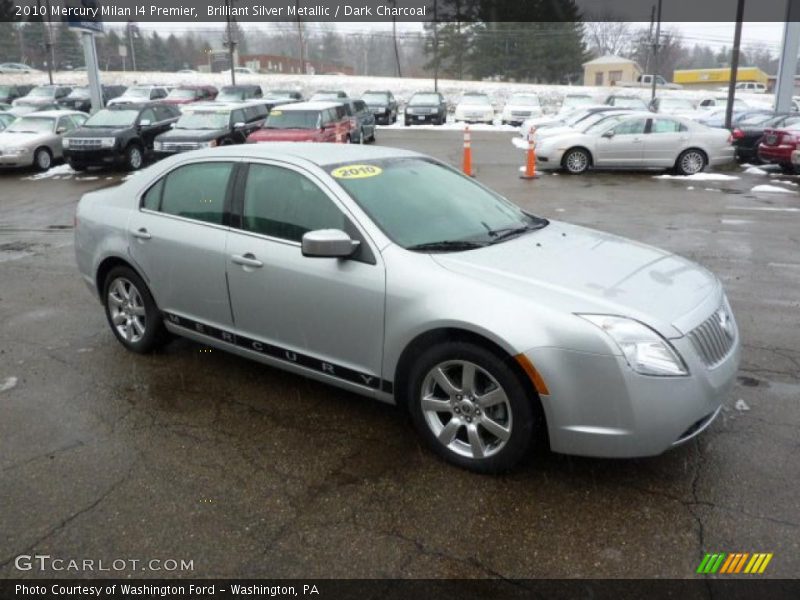 Brilliant Silver Metallic / Dark Charcoal 2010 Mercury Milan I4 Premier