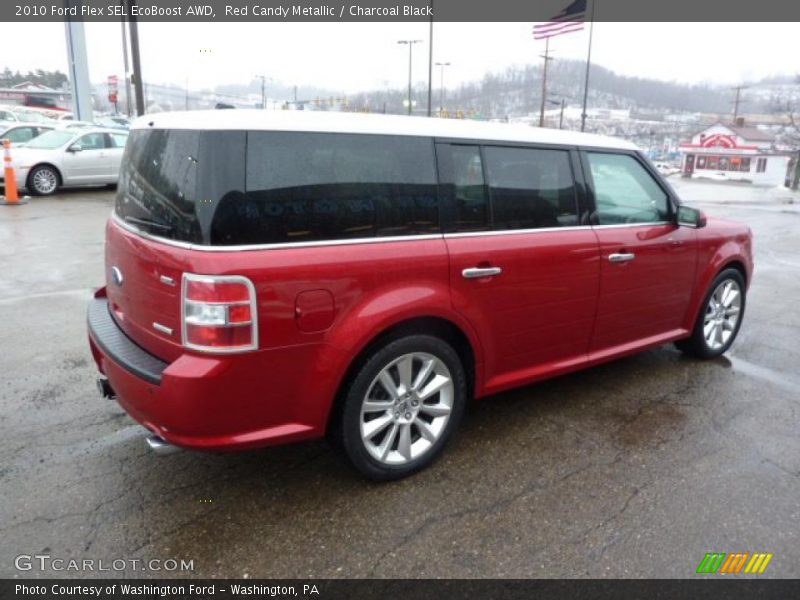 Red Candy Metallic / Charcoal Black 2010 Ford Flex SEL EcoBoost AWD