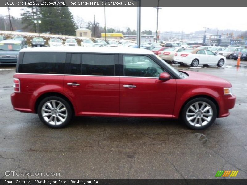 Red Candy Metallic / Charcoal Black 2010 Ford Flex SEL EcoBoost AWD