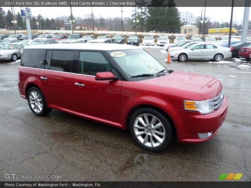 Red Candy Metallic / Charcoal Black 2010 Ford Flex SEL EcoBoost AWD