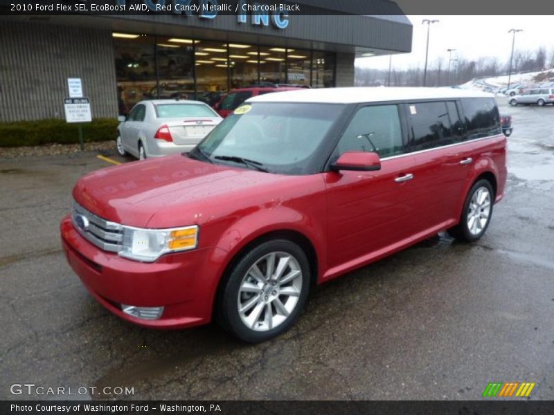 Red Candy Metallic / Charcoal Black 2010 Ford Flex SEL EcoBoost AWD