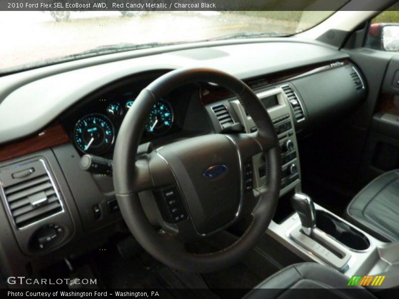 Red Candy Metallic / Charcoal Black 2010 Ford Flex SEL EcoBoost AWD