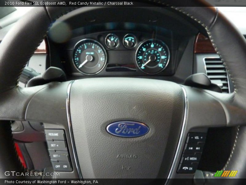 Red Candy Metallic / Charcoal Black 2010 Ford Flex SEL EcoBoost AWD