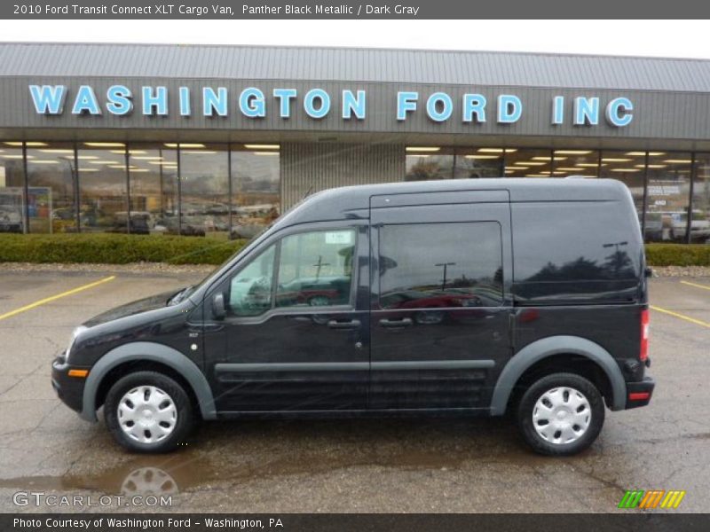 Panther Black Metallic / Dark Gray 2010 Ford Transit Connect XLT Cargo Van