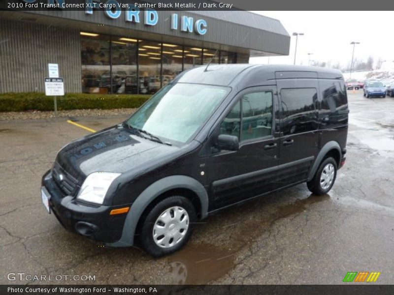 Panther Black Metallic / Dark Gray 2010 Ford Transit Connect XLT Cargo Van