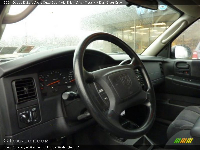 Bright Silver Metallic / Dark Slate Gray 2004 Dodge Dakota Sport Quad Cab 4x4