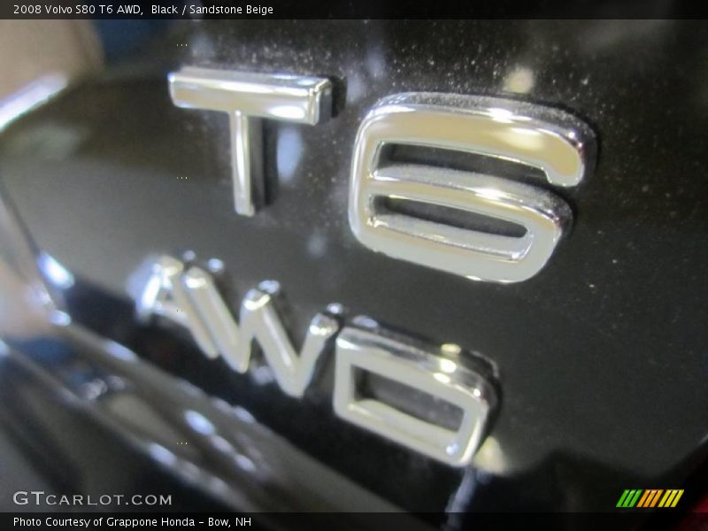 Black / Sandstone Beige 2008 Volvo S80 T6 AWD