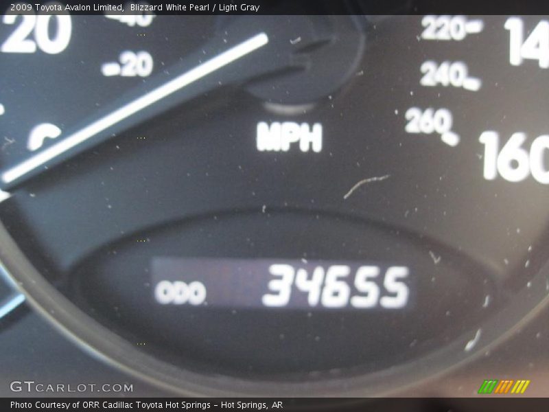 Blizzard White Pearl / Light Gray 2009 Toyota Avalon Limited