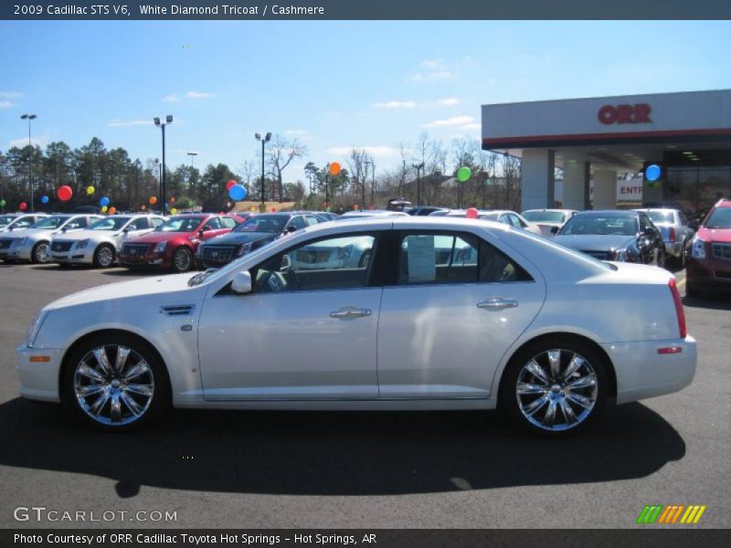 White Diamond Tricoat / Cashmere 2009 Cadillac STS V6