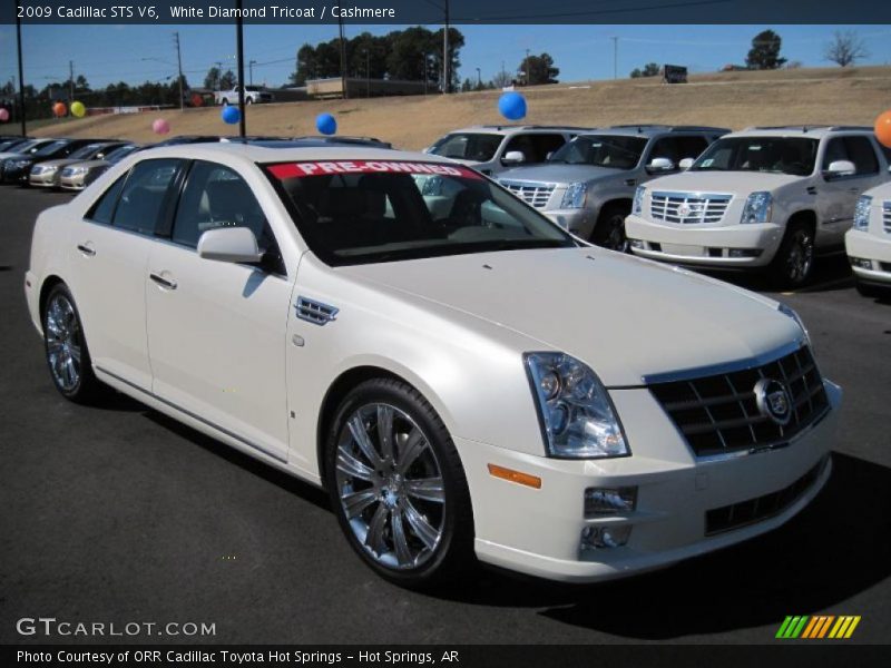 White Diamond Tricoat / Cashmere 2009 Cadillac STS V6