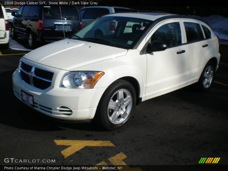 Stone White / Dark Slate Gray 2008 Dodge Caliber SXT