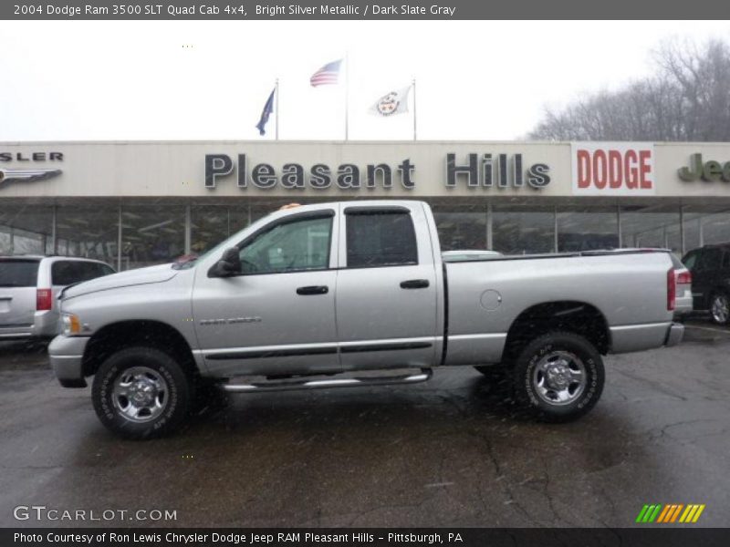 Bright Silver Metallic / Dark Slate Gray 2004 Dodge Ram 3500 SLT Quad Cab 4x4