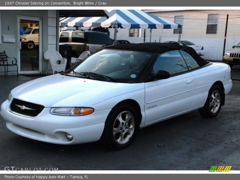 Bright White / Gray 1997 Chrysler Sebring JXi Convertible