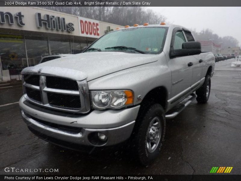 Bright Silver Metallic / Dark Slate Gray 2004 Dodge Ram 3500 SLT Quad Cab 4x4