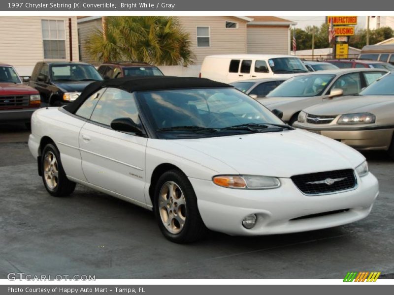 Bright White / Gray 1997 Chrysler Sebring JXi Convertible