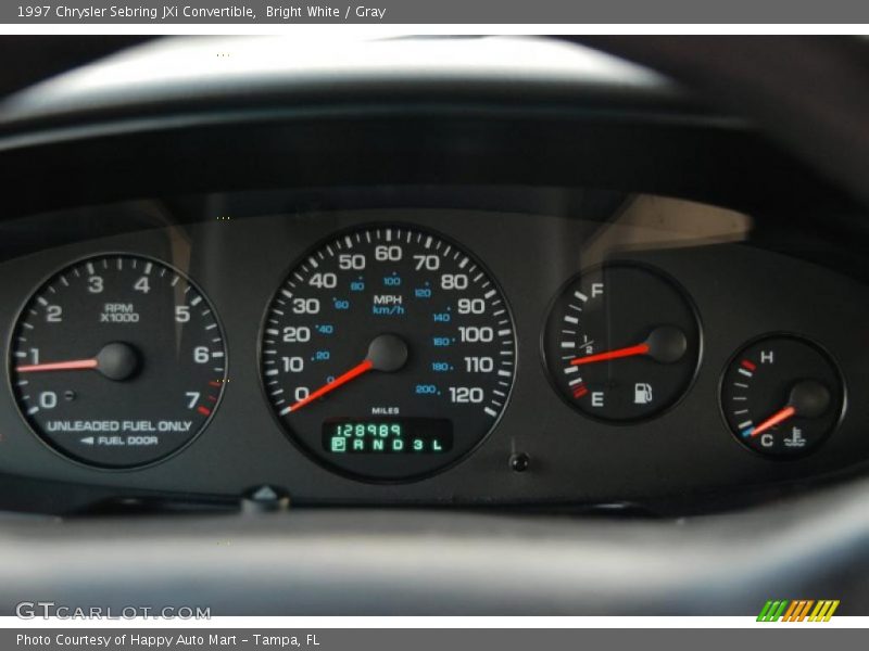 Bright White / Gray 1997 Chrysler Sebring JXi Convertible