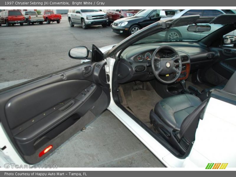 Bright White / Gray 1997 Chrysler Sebring JXi Convertible