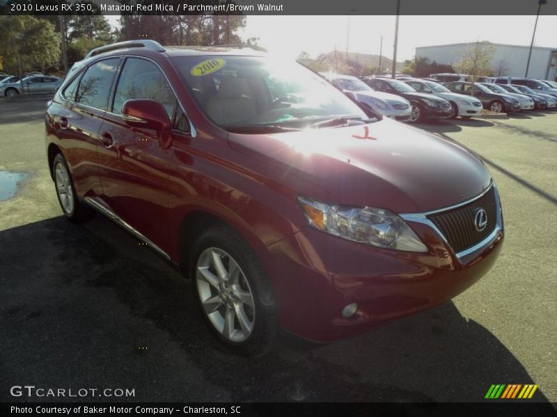 Matador Red Mica / Parchment/Brown Walnut 2010 Lexus RX 350