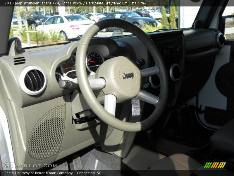 Stone White / Dark Slate Gray/Medium Slate Gray 2010 Jeep Wrangler Sahara 4x4