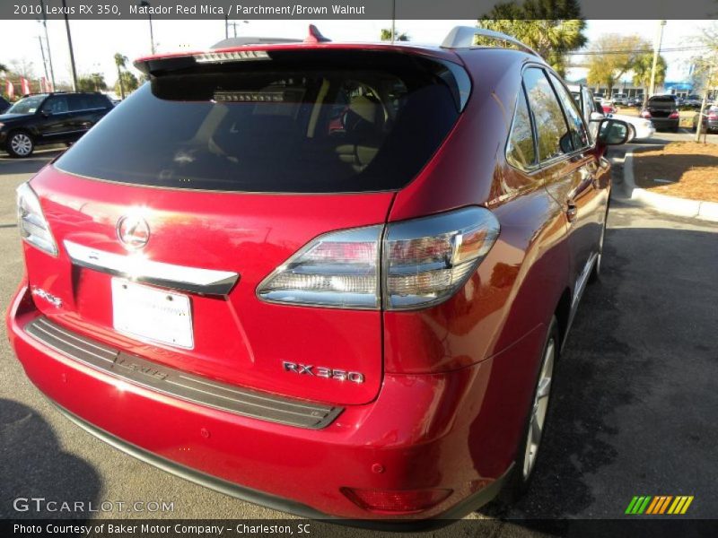 Matador Red Mica / Parchment/Brown Walnut 2010 Lexus RX 350