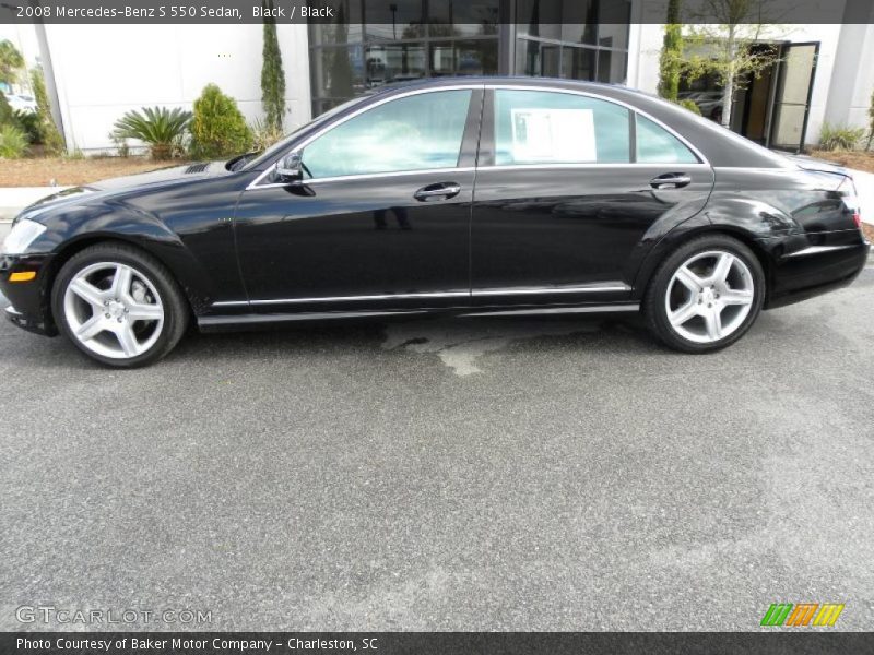 Black / Black 2008 Mercedes-Benz S 550 Sedan