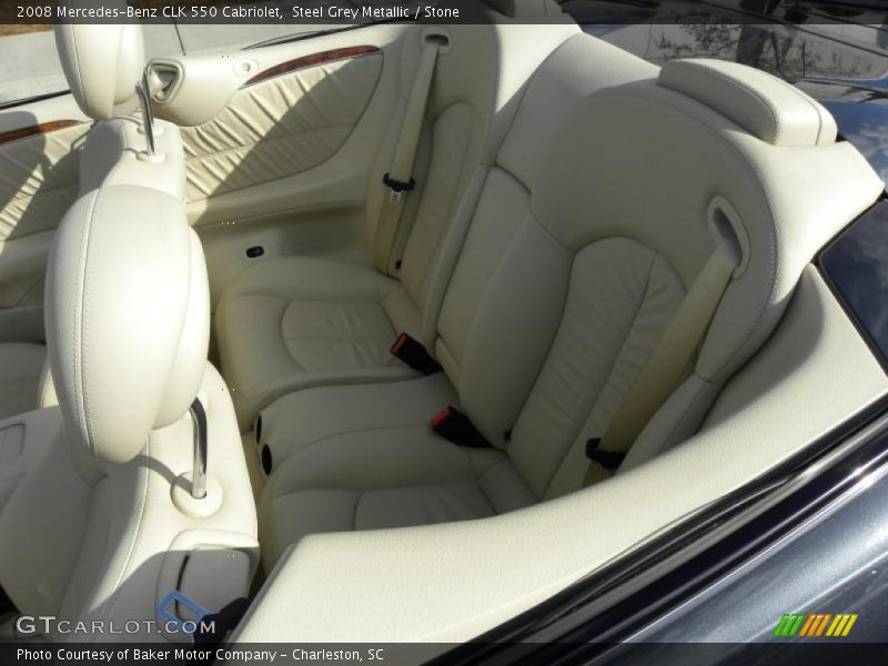 Steel Grey Metallic / Stone 2008 Mercedes-Benz CLK 550 Cabriolet