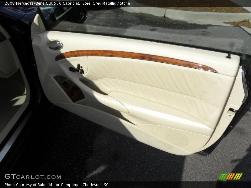 Steel Grey Metallic / Stone 2008 Mercedes-Benz CLK 550 Cabriolet