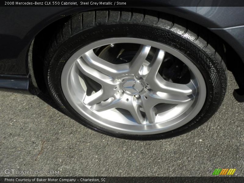 Steel Grey Metallic / Stone 2008 Mercedes-Benz CLK 550 Cabriolet