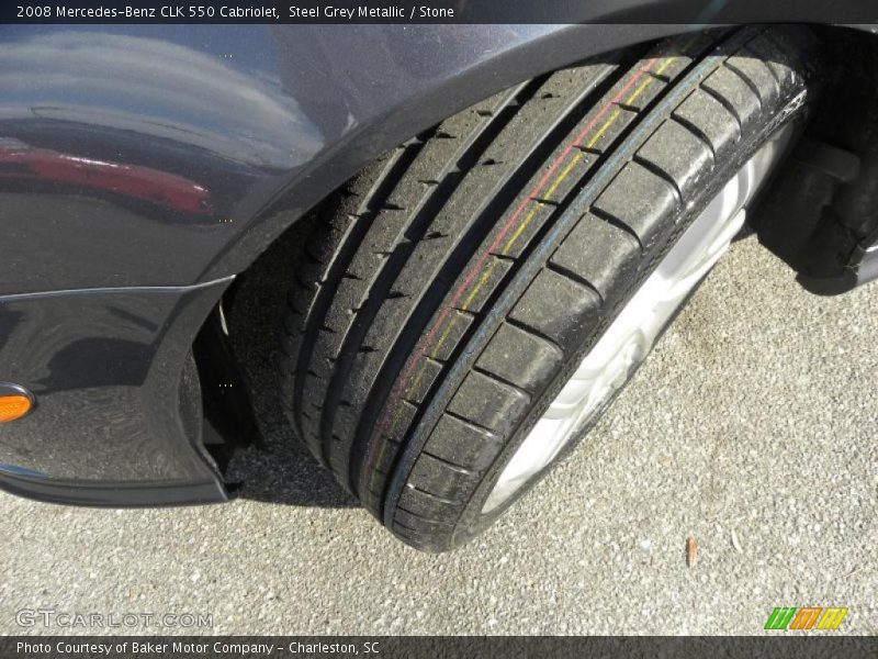 Steel Grey Metallic / Stone 2008 Mercedes-Benz CLK 550 Cabriolet