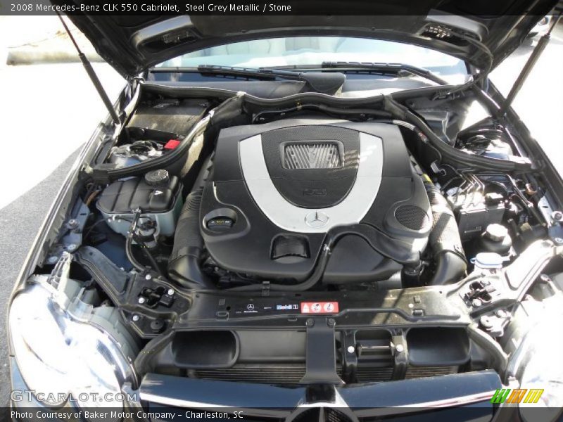 Steel Grey Metallic / Stone 2008 Mercedes-Benz CLK 550 Cabriolet