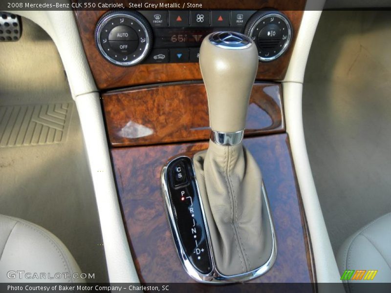 Steel Grey Metallic / Stone 2008 Mercedes-Benz CLK 550 Cabriolet