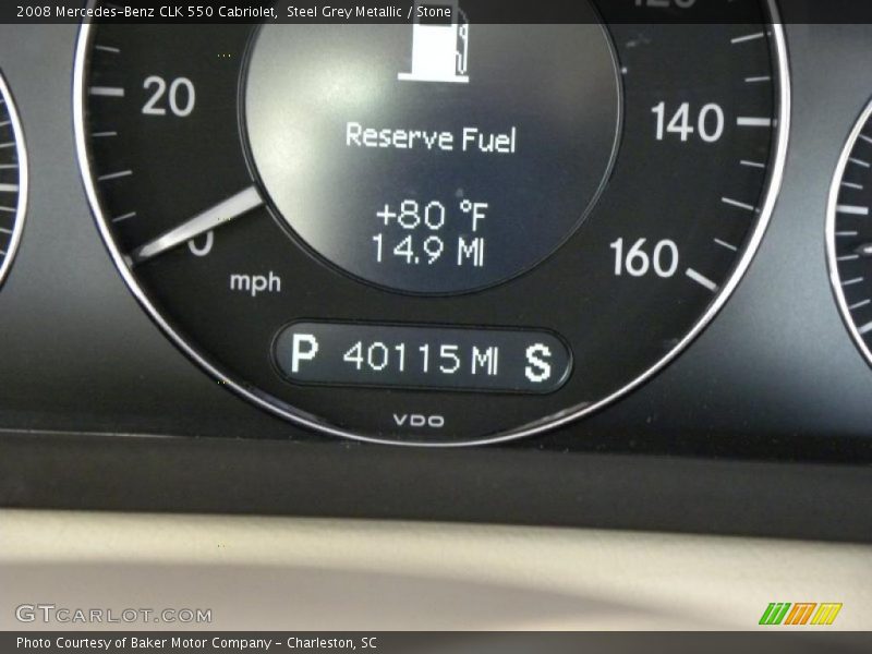 Steel Grey Metallic / Stone 2008 Mercedes-Benz CLK 550 Cabriolet