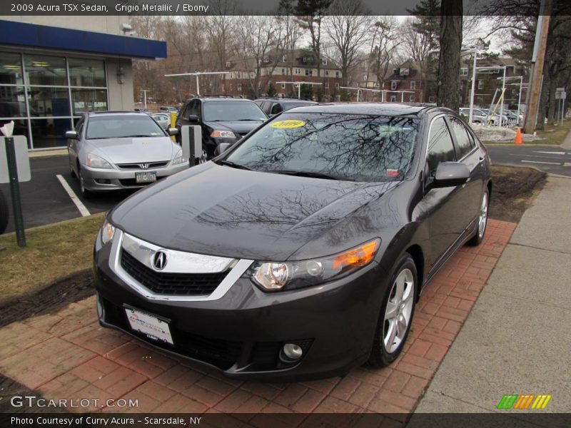 Grigio Metallic / Ebony 2009 Acura TSX Sedan