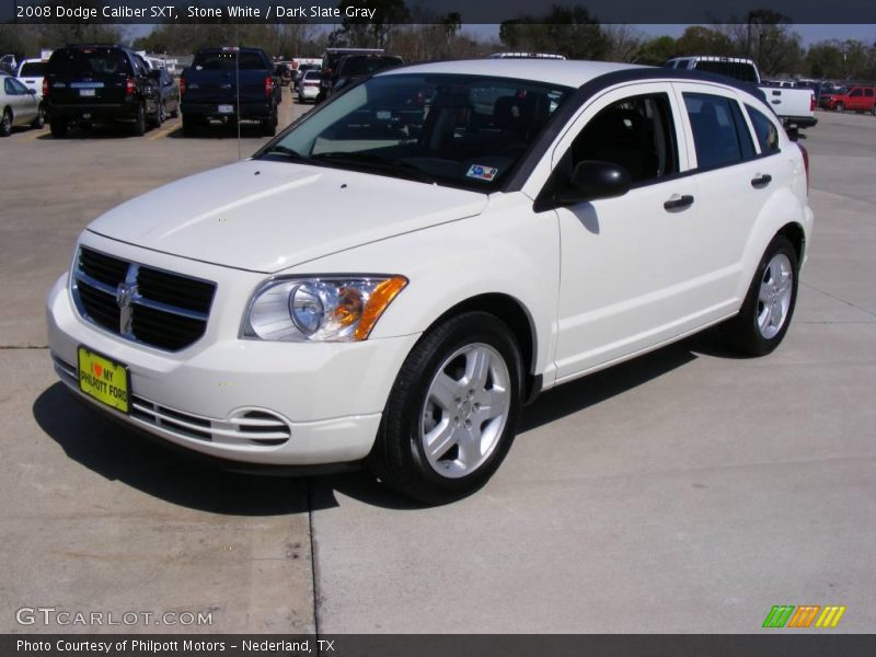 Stone White / Dark Slate Gray 2008 Dodge Caliber SXT