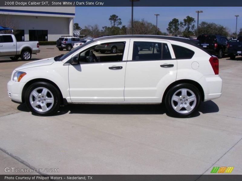 Stone White / Dark Slate Gray 2008 Dodge Caliber SXT