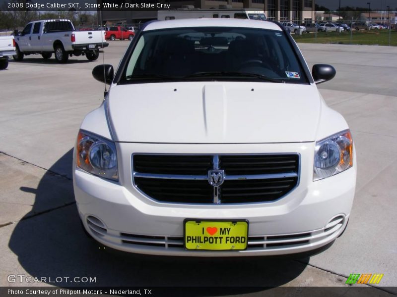 Stone White / Dark Slate Gray 2008 Dodge Caliber SXT