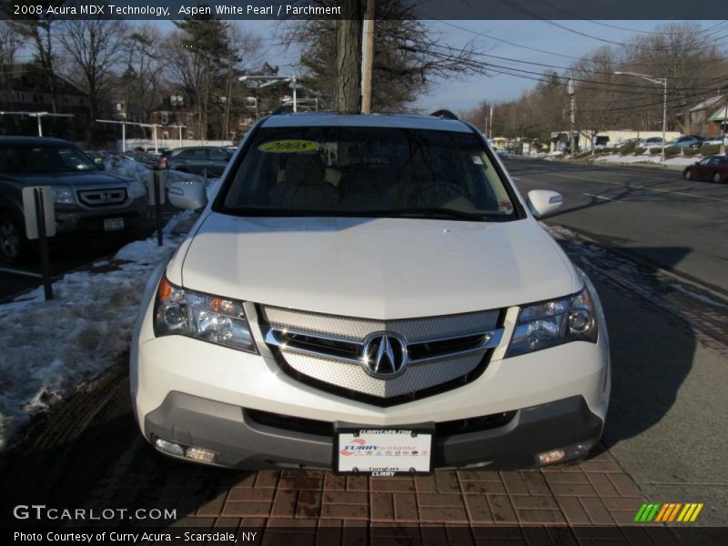 Aspen White Pearl / Parchment 2008 Acura MDX Technology