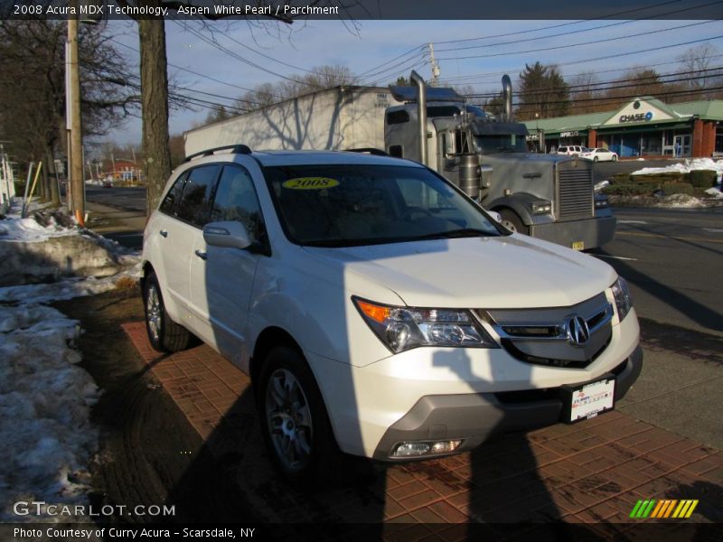 Aspen White Pearl / Parchment 2008 Acura MDX Technology
